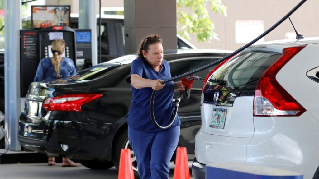 Customers fuel cars at a Costco store in Pompano Beach, Florida, U.S. August 30, 2019. (Reuters File)
