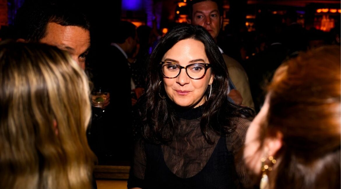 Editor-in-chief of CBS News Bari Weiss mingles with guests during United Talent Agency's (UTA) Celebration of America's Journalists party, one of many events associated with Saturday’s White House Correspondents Association Dinner, at Osteria Mozza on April 24, 2026 in Washington. CBS News declined to renew its contract with the “60 Minutes” correspondent Sharyn Alfonsi, six months after her segment on torture in Salvadoran prisons was pulled off the air abruptly by the news division’s editor in chief, Bari Weiss. (Pete Kiehart/The New York Times)
