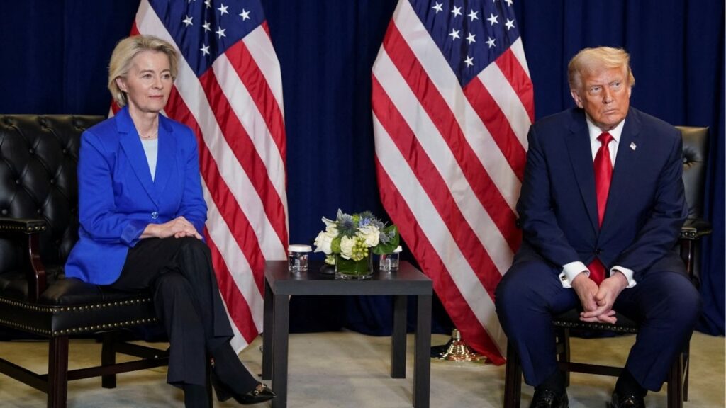 European Commission President Ursula von der Leyen meets with U.S. President Donald Trump during the 80th United Nations General Assembly, in New York City, New York, U.S., September 23, 2025. (Reuters/Al Drago)