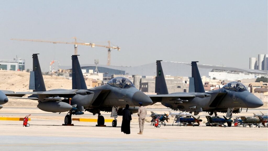 F-15SA fighter jets are seen at King Faisal Air College in Riyadh, Saudi Arabia, January 25, 2017. (Reuters File)