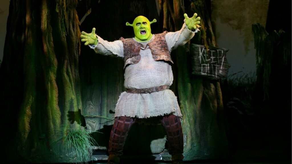 FILE -- Brian d’Arcy James in “Shrek the Musical” in New York, Dec. 5, 2008. The writer and illustrator William Steig lived several lives before his book about a surly ogre became a Hollywood hit. (Sara Krulwich/The New York Times)