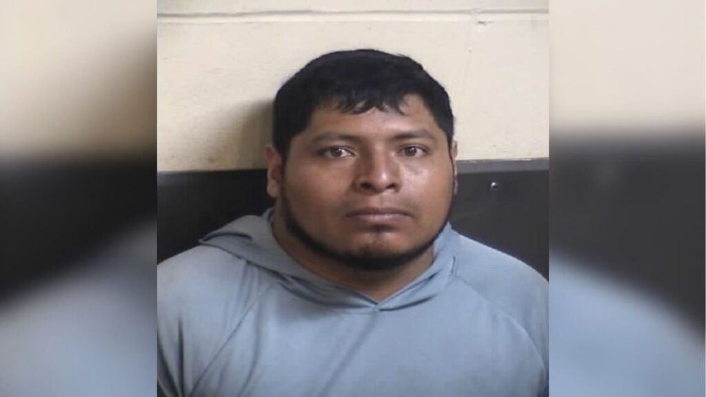 Fresno police arrested Elias Panzo Temoxtle, 27, after investigators say he detained a 12-year-old girl by blocking her path, taking her phone number, and promising to return for her. (Fresno PD)