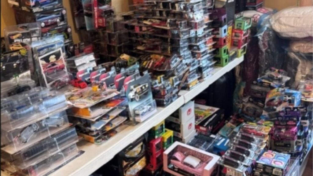 Fresno police say a 40-year-old man was arrested after detectives investigating high-value LEGO thefts at Target stores recovered more than 800 collectible toys from his home. (Fresno PD)