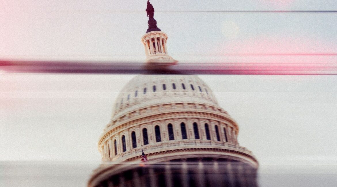 Photo illustration of the US Capitol signifying something is off-kilter there