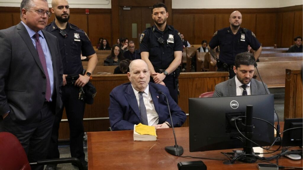 Harvey Weinstein, the former Hollywood mogul, appears for a hearing in his rape trial in State Supreme Court in Manhattan, on Thursday, March 19, 2026. A judge declared a mistrial on Friday, May 15, after the jury in Weinstein’s rape trial was unable to reach a verdict on the charge that the disgraced Hollywood producer raped an aspiring actress in a hotel room in 2013. (Jefferson Siegel/The New York Times)