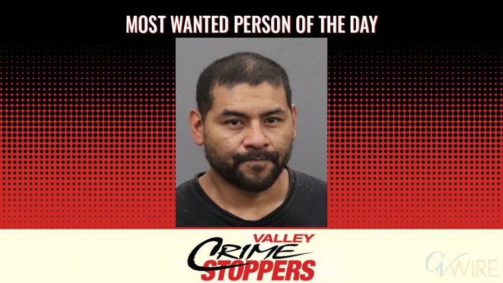 Hunter Lee Mitchell is Valley Crime Stoppers' Most Wanted Person of the Day for May 13, 2026. (Valley Crimes Stoppers)