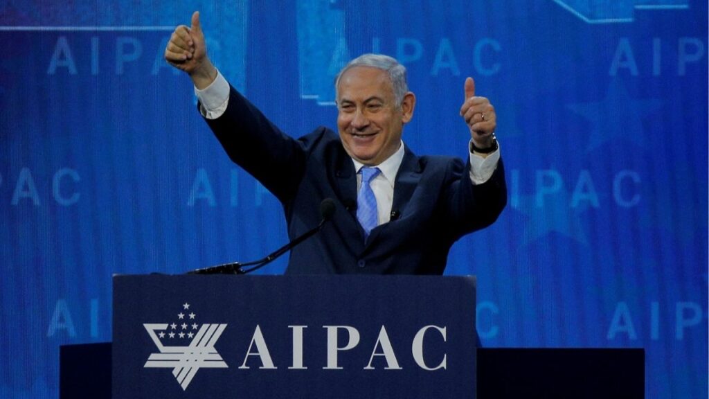 Israeli Prime Minister Benjamin Netanyahu speaks at the AIPAC policy conference in Washington, DC, U.S., March 6, 2018. (Reuters File)