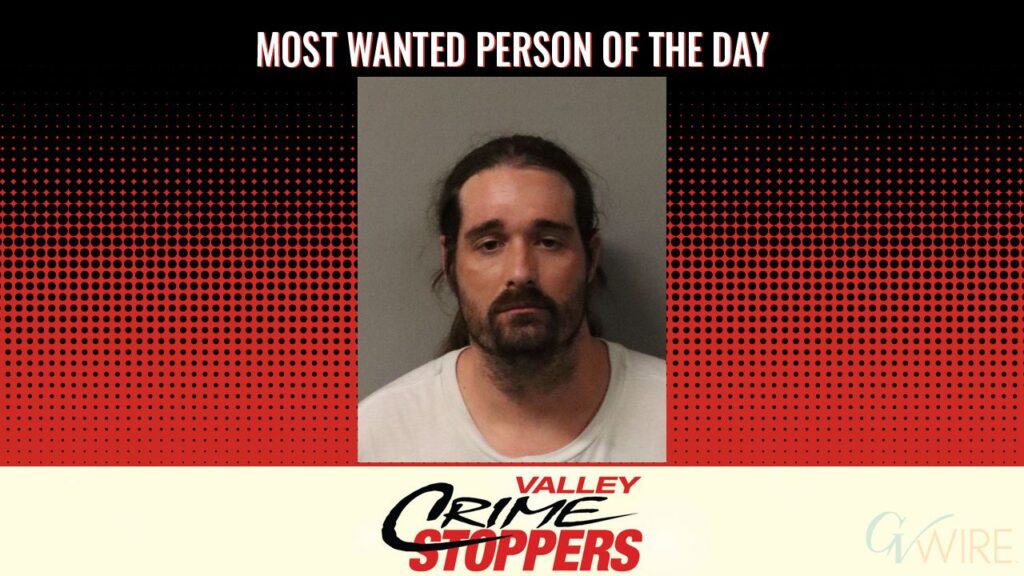 Jeremy Modlin is Valley Crime Stoppers' Most Wanted Person of the Day for May 6, 2026. (Valley Crimes Stoppers)
