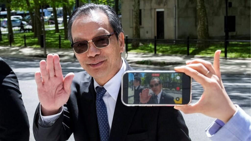 Lu Jianwang, a U.S. citizen charged with conspiring to act as an agent of the Chinese government by helping set up a Chinese 'secret police station' arrives at Brooklyn federal court during his trial in New York City, U.S., May 12, 2026. (Reuters File)