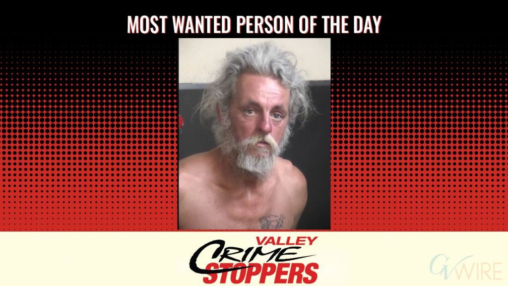 Michael Ray Robinett is Valley Crime Stoppers' Most Wanted Person of the Day for May 29, 2026. (Valley Crimes Stoppers)