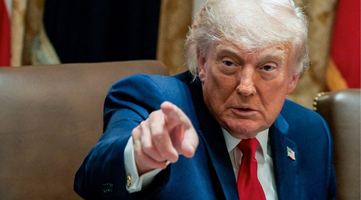 President Donald Trump points his finger during a cabinet meeting in the Cabinet Room at the White House, in Washington, D.C., U.S., May 27, 2026. (Reuters/Evan Vucci)