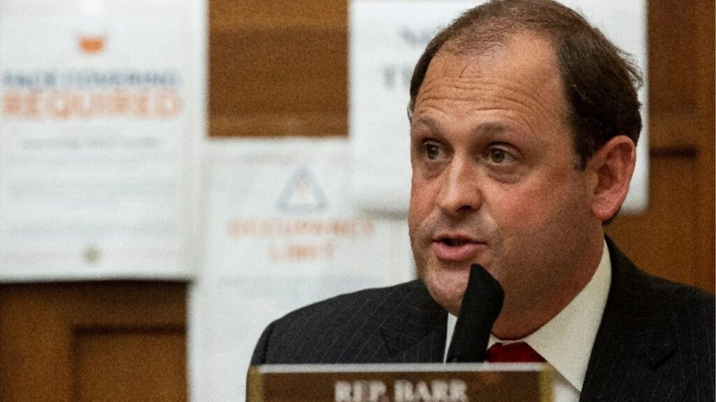 Rep. Andy Barr speaks as U.S. Secretary of State Antony Blinken testifies before the House Committee on Foreign Affairs on The Biden Administration's Priorities for U.S. Foreign Policy on Capitol Hill in Washington, DC., U.S., March 10, 2021. (Reuters File)
