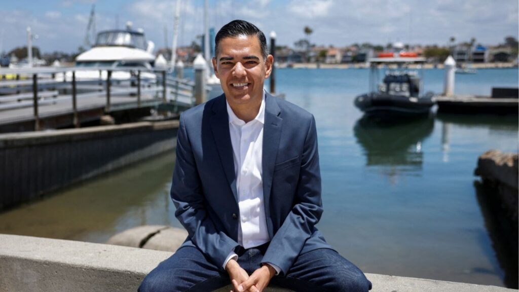 Robert Garcia, a U.S. Democratic representative for California's 42nd congressional district, poses in Manhattan Beach, California, U.S. May 27, 2026. (Reuters/Caroline Brehman)