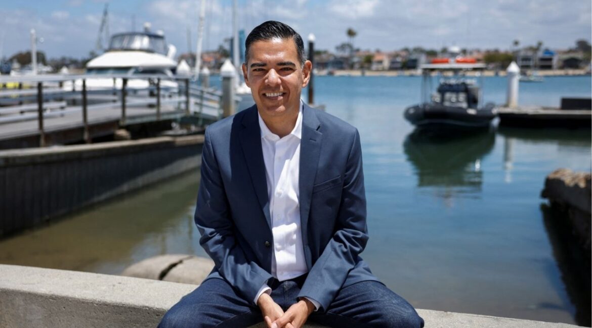 Robert Garcia, a U.S. Democratic representative for California's 42nd congressional district, poses in Manhattan Beach, California, U.S. May 27, 2026. (Reuters/Caroline Brehman)