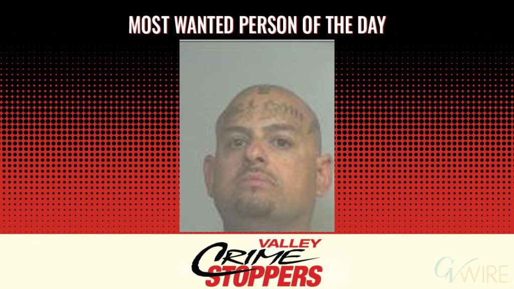 Roy Salinas is Valley Crime Stoppers' Most Wanted Person of the Day for May 11, 2026. (Valley Crimes Stoppers)