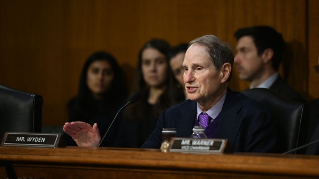 Sen. Ron Wyden (D-Ore.) speaks during a Senate Intelligence Committee hearing in Washington, Jan. 29, 2026. Congress voted on Thursday, April 30, 2026, to extend a high-profile warrantless surveillance law by six weeks, moving hours before its midnight expiration to punt the deadline as lawmakers continued to clash over proposals to add new privacy limits. (Kenny Holston/The New York Times)
