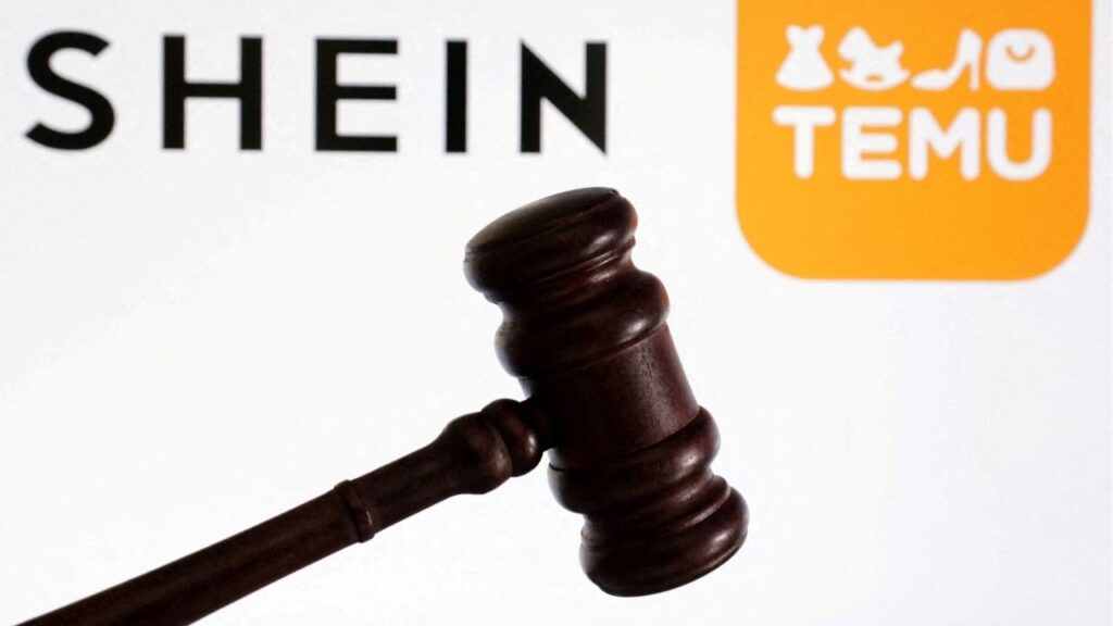 Shein and Temu logos are seen in this illustration taken August 22, 2024. (Reuters File)
