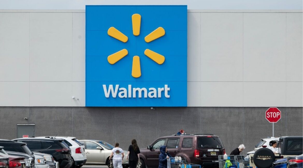 Shoppers outside a Walmart Supercenter in Teterboro, N.J., April 10, 2025. Americans are still spending, even as the war with Iran pushes up prices for nearly everything. (Karsten Moran/The New York Times)