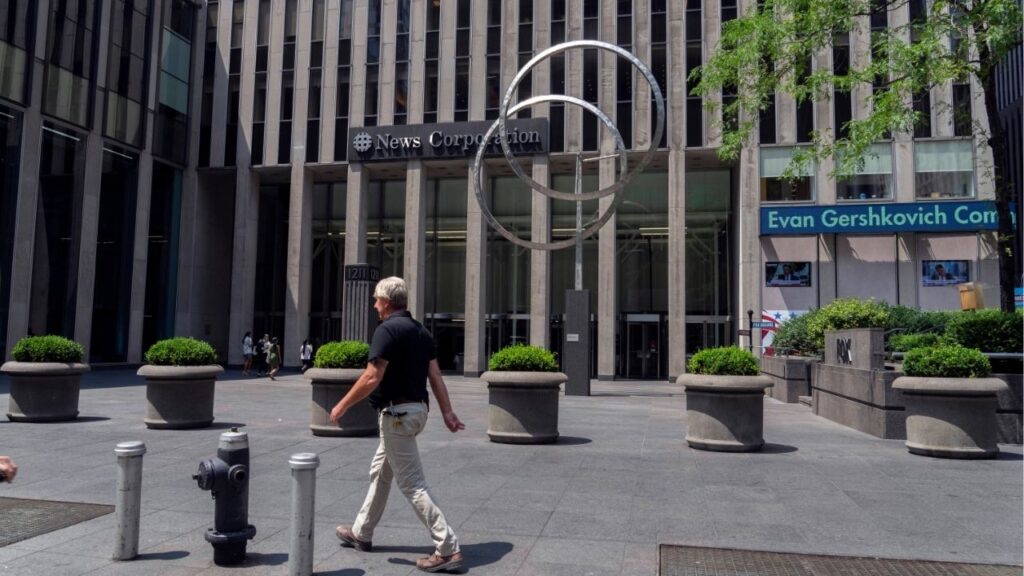 The Wall Street Journal headquarters in New York on Aug. 1, 2024. The inquiry into the origins of The Journal’s reporting is one of multiple leak investigations being conducted by the U.S. attorney’s office in the Eastern District of Virginia, according to people familiar with the matter. (Hiroko Masuike/The New York Time)