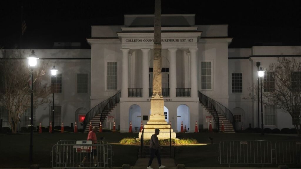 The courthouse where Alex Murdaugh was tried and convicted of a double murder in Walterboro, S.C., March 5, 2023. South Carolina’s top court on Wednesday, May 13, 2026, undid murder convictions against Alex Murdaugh, the lawyer a jury had found guilty of murdering his wife and son in a trial that captivated the country. (Travis Dove/The New York Times)
