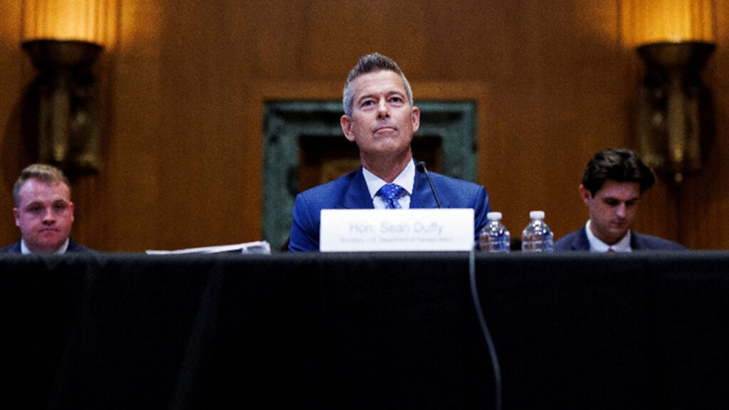 U.S. Secretary of Transportation Sean Duffy takes his seat during a Senate Committee on Appropriations, Subcommittee on Transportation, Housing and Urban Development, and Related Agencies hearing on U.S. President Trump’s Fiscal Year 2027 Budget Request on Capitol Hill in Washington, D.C., U.S, May 19, 2026. (Reuters/Tom Brenner)