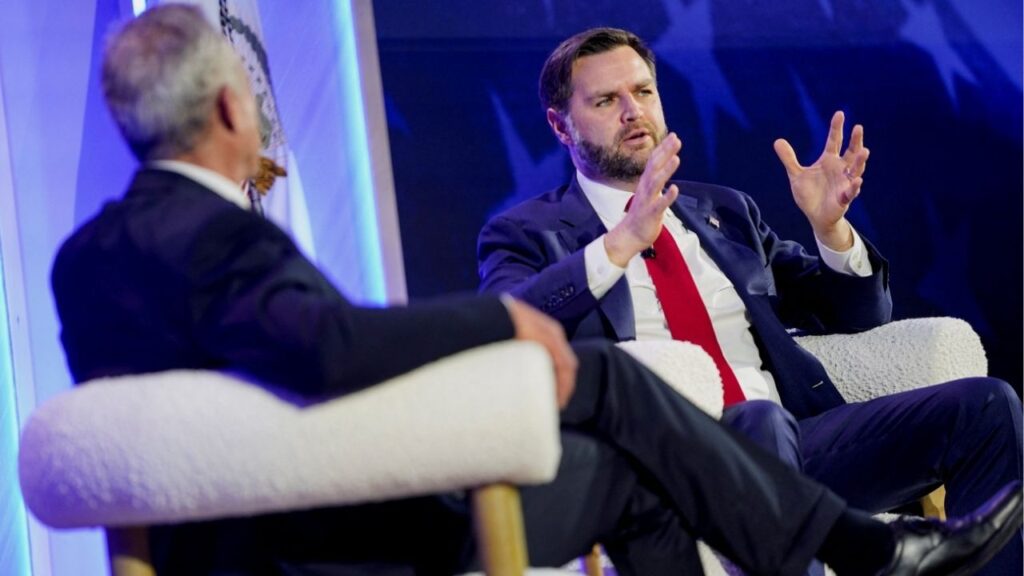 Vice President JD Vance speaks with U.S. Secretary of Health and Human Services Robert F. Kennedy Jr. during the inaugural Make America Healthy Again (MAHA) summit in Washington, D.C., U.S., November 12, 2025. (Reuter File)