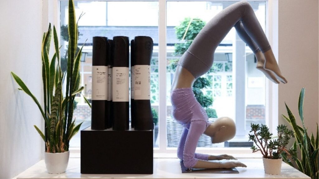 Yoga products displayed at a Lululemon outlet retail store at Bicester Village in Oxfordshire, Britain, August 21, 2024. (Reuters File)