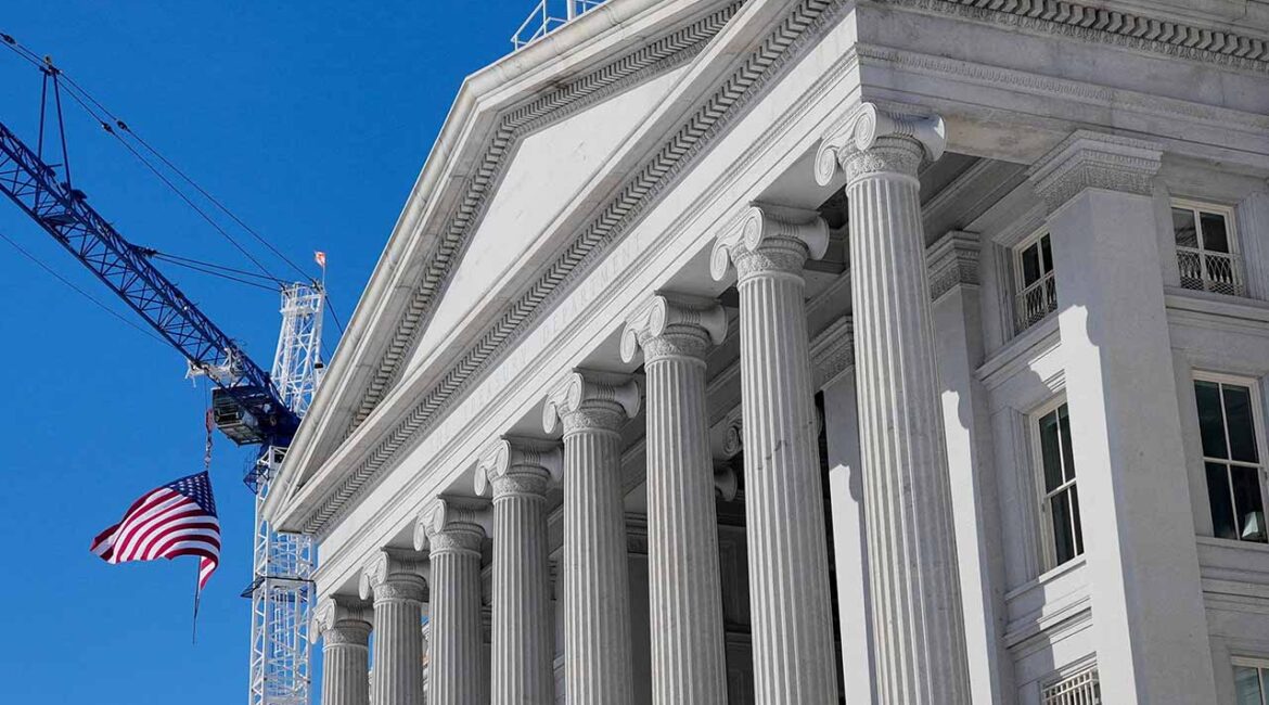 A general view of the Treasury Building in Washington, D.C., U.S., February 1, 2026. (Reuters/File Photo)