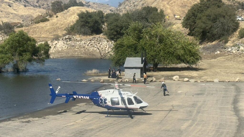 A 9-year-old girl was airlifted to a hospital Thursday after a bystander pulled her from Kaweah Lake and performed CPR following a possible drowning, according to the Tulare County Sheriff's Office. (Tulare County SO)