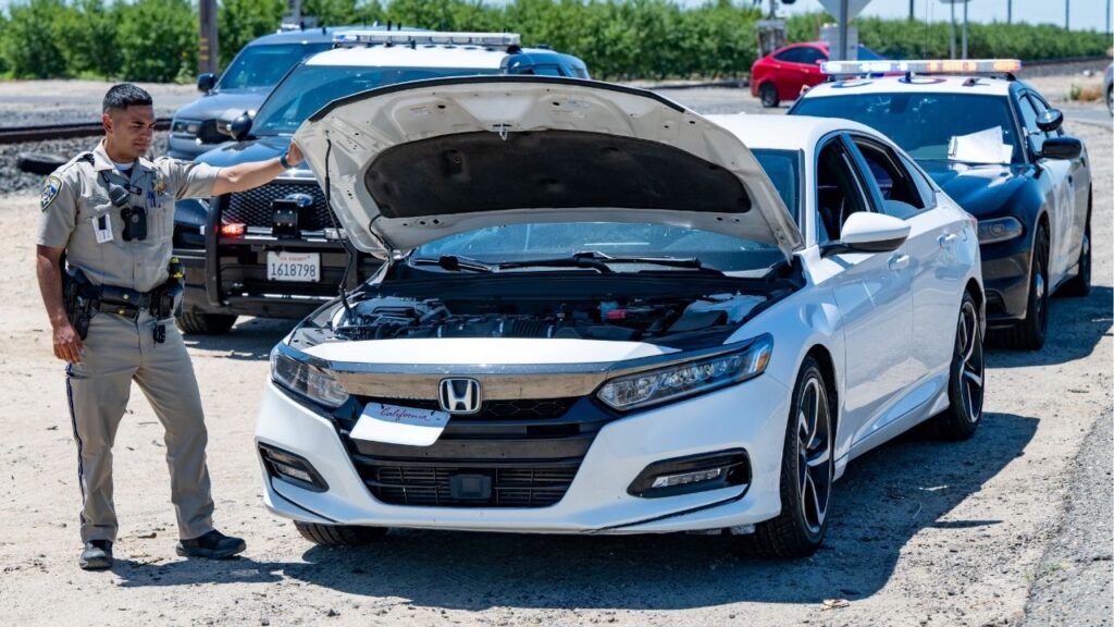 A CHP officer in Atwater recovered a stolen Honda Accord with an altered VIN, and authorities said the driver was an innocent buyer who paid cash for the car after finding it on an online marketplace. (CHP)