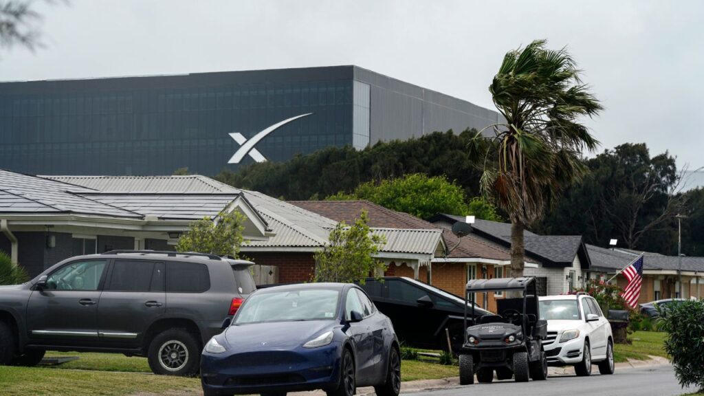 A SpaceX facility in Brownsville, Texas, on April 22, 2025. Shares of SpaceX are expected to start trading on Friday, June 12, 2026. (Gabriel V. Cárdenas/The New York Times)