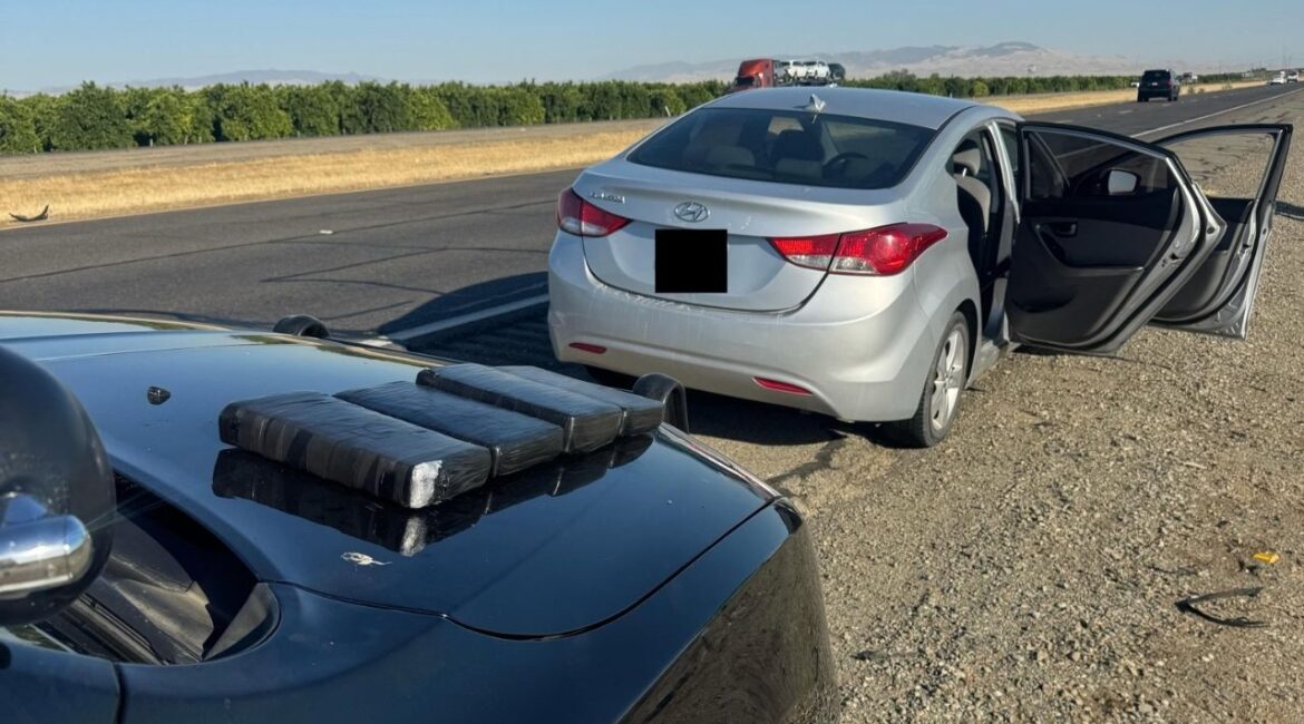 A Tuesday, June 16, 2026, morning traffic stop on Interstate 5 in Fresno County resulted in the seizure of six kilograms of cocaine valued at about $600,000 and the arrest of a driver on multiple narcotics-related charges. (CHP)