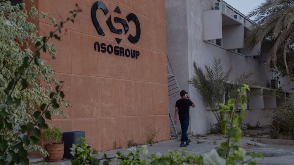 A branch of the NSO Group at Sapir Industrial Park in Sapir, Israel, March 6, 2023. Meta accused the Israeli spyware vendor NSO Group on Monday, June 8, 2026, of allowing its intrusive surveillance technology to be used to target WhatsApp users, saying the move violated a court order last year banning such practices. (Amit Elkayam/The New York Times)