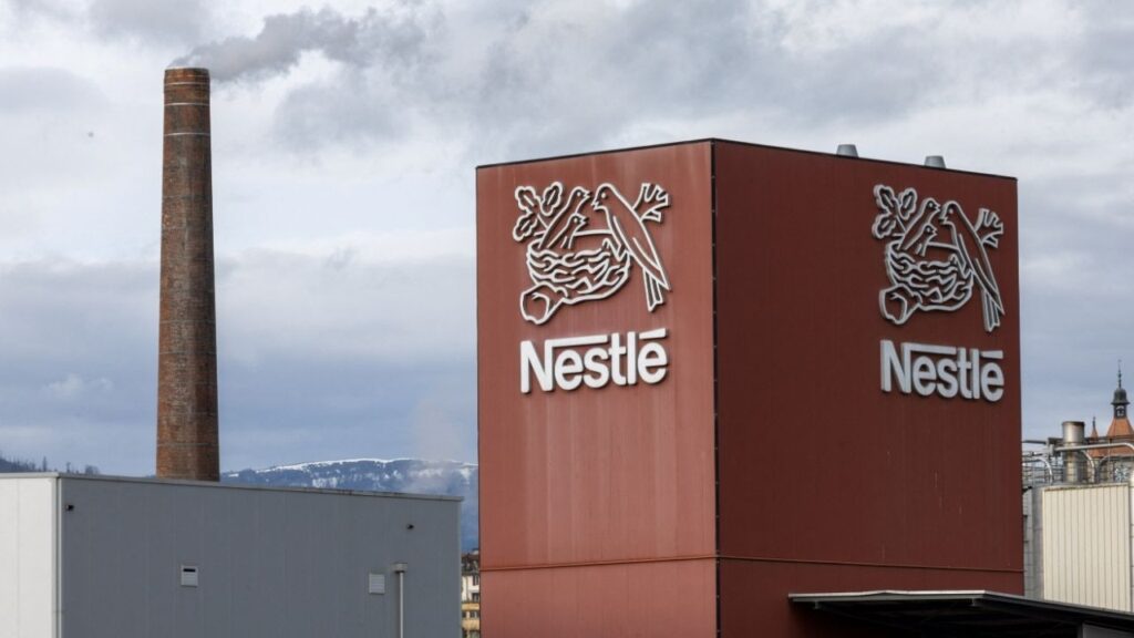 A logo of food giant Nestle is seen in a building in Orbe, Switzerland, February 9, 2024. (Reuters File)