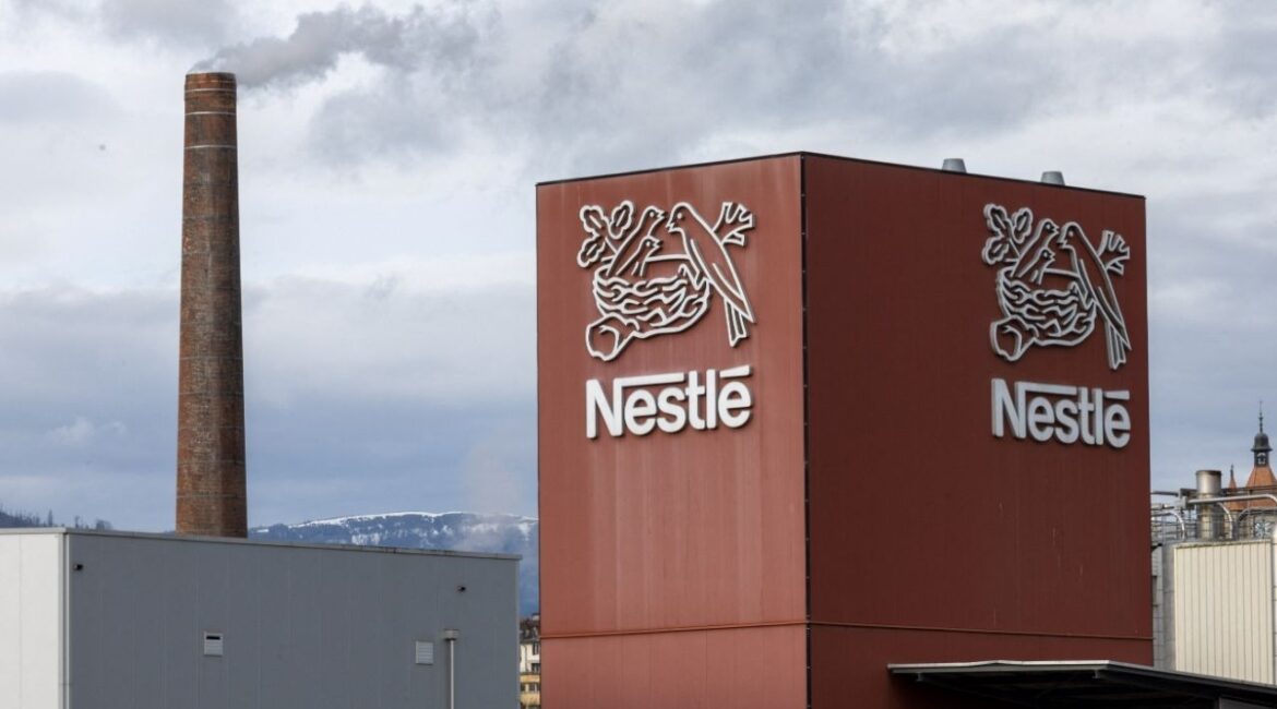 A logo of food giant Nestle is seen in a building in Orbe, Switzerland, February 9, 2024. (Reuters File)