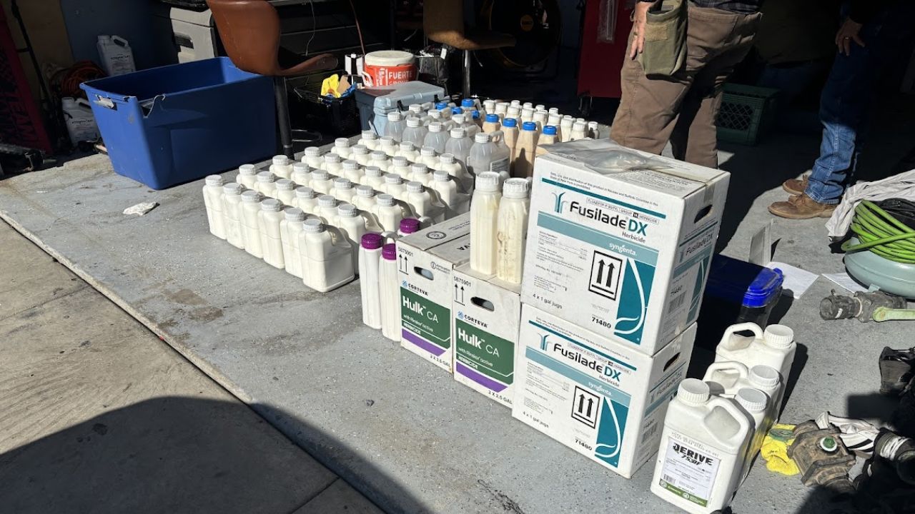 A multi-agency law enforcement operation targeting agricultural chemical burglaries in Madera County led to four arrests Thursday and the recovery of approximately $150,000 in stolen farm chemicals. (Madera County SO)