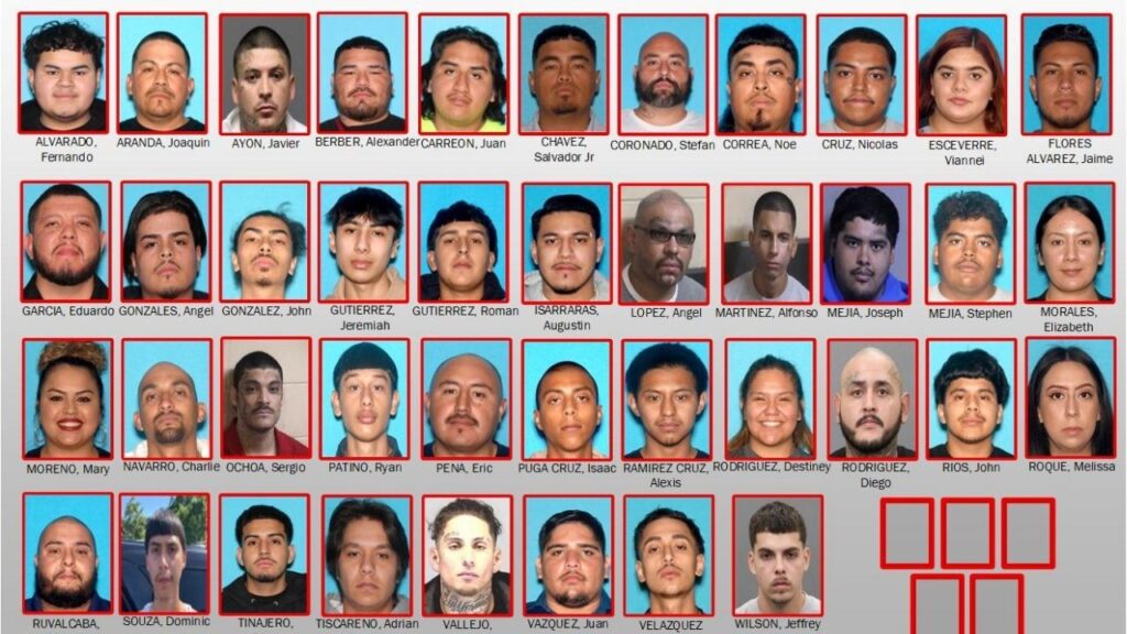 A two-month, multi-agency gang investigation across the San Joaquin Valley resulted in 69 arrests, the seizure of 73 firearms, 55 pounds of methamphetamine and nearly $156,000 in cash, Fresno County authorities said. (GV Wire File)