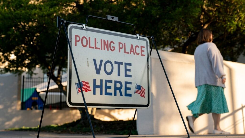 A voter arrives to cast their ballot on primary election day at a polling place in Boston Avenue United Methodist Church in Tulsa, Okla., on Tuesday, June 16, 2026. (Nick Oxford/The New York Times)