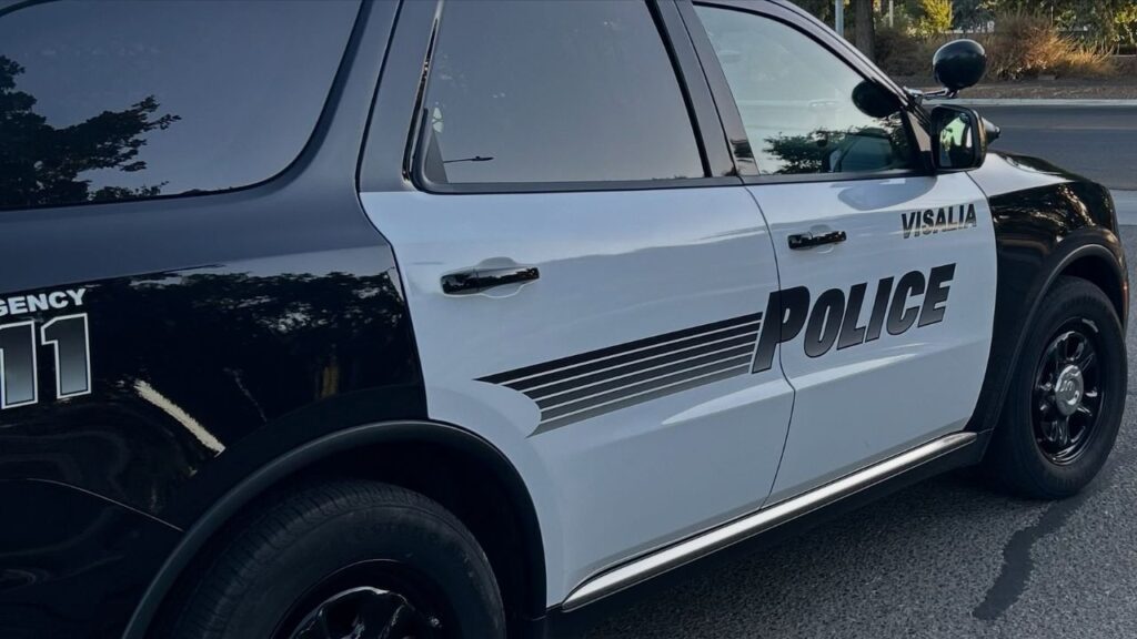 A wanted parolee was arrested after fleeing detectives and resisting arrest during a stolen vehicle investigation outside Tulare, police said. (Visalia PD)A wanted parolee was arrested after fleeing detectives and resisting arrest during a stolen vehicle investigation outside Tulare, police said. (Visalia PD)
