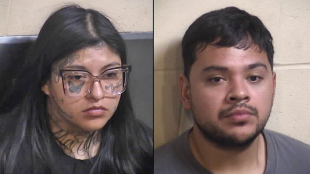 Celeste Aguirre (left), 26, and Juan Cervantes Jr., 29, both of Clovis, were arrested and charged with murder in a 2019 Fowler homicide case. (Fresno County SO)