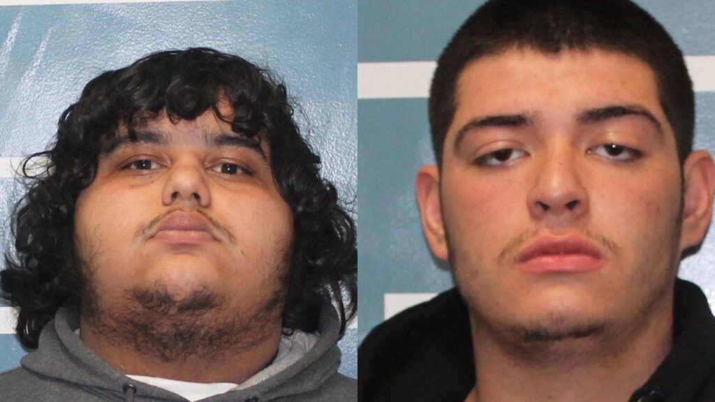 Cesar Lopez (left) and Mark Aceves were sentenced to three consecutive terms of life without the possibility of parole for their roles in the 2020 robbery-related killings of three young men at Golden West High School in Visalia. (Tulare County DA)