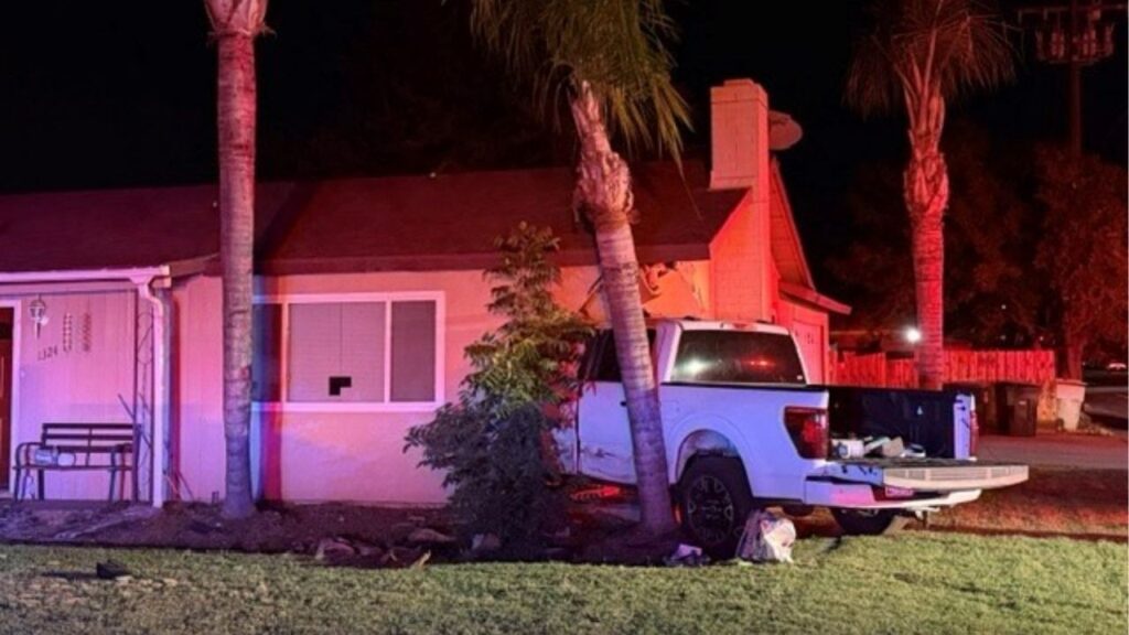 Evette Hopson, 21, was arrested late Monday, June 1, 2026, night on suspicion of DUI after police said she crashed a pickup truck into a Visalia home's living room, fled on foot, injured a resident who tried to stop her and resisted officers. (Visalia PD)