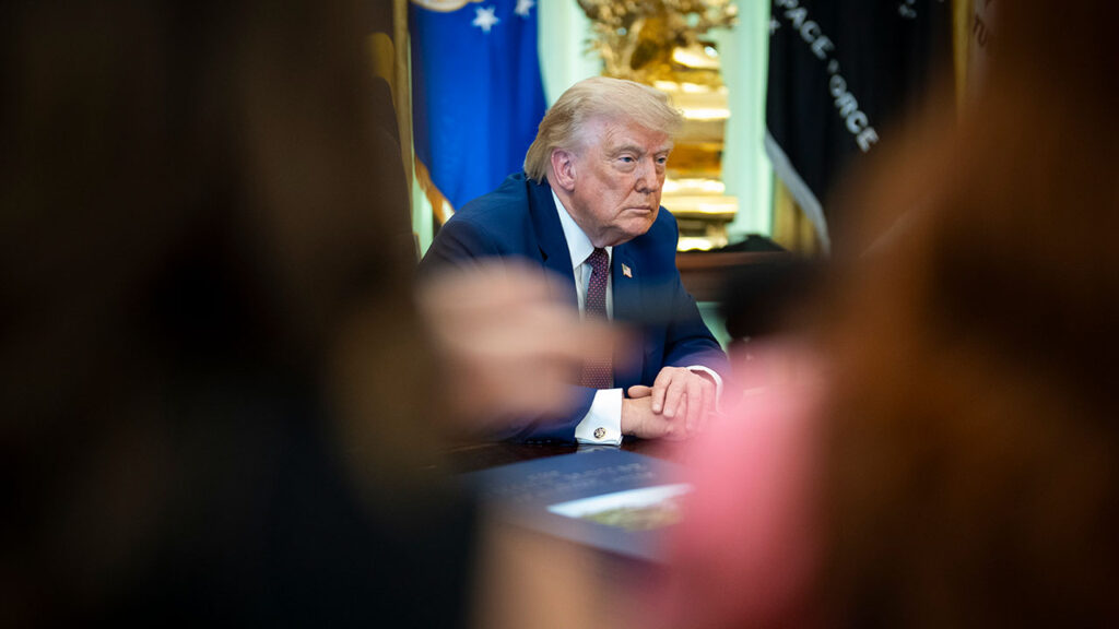 President Donald Trump as he signs executive orders in the Oval Office of the White House in Washington, June 3, 2026. Even as they rebelled against a $1.8 billion fund for President Trump’s allies, Republicans looked the other way as his administration granted him potentially lucrative tax protections. (Doug Mills/The New York Times)