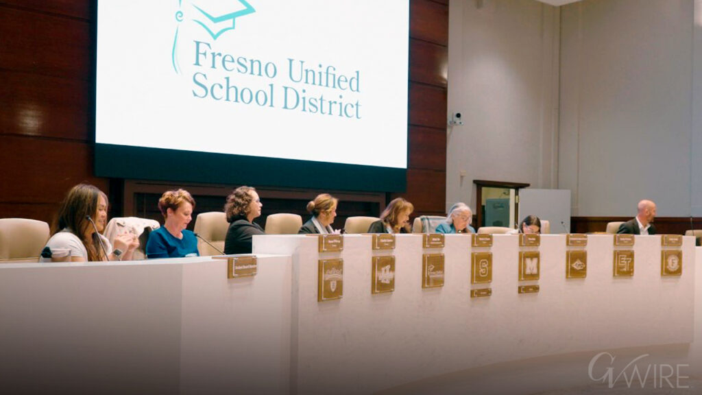 Fresno Unified School Board Dais