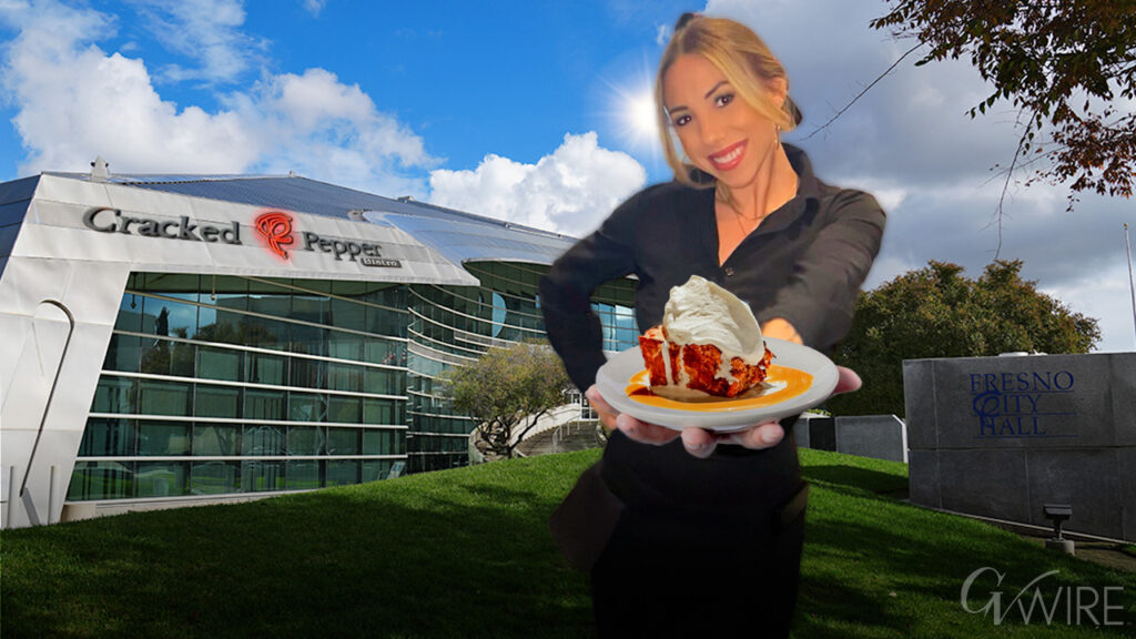 Fresno City Hall and Cracked Pepper Café