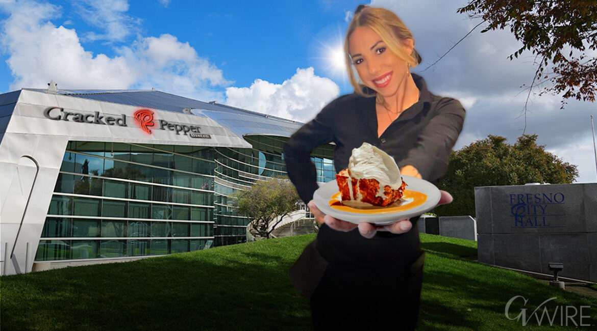 Fresno City Hall and Cracked Pepper Café