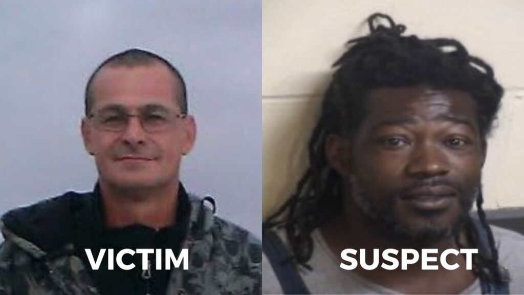 Fresno police arrested Boshay Ware (left), 48, on murder and torture charges in the death of Georgiana McGhee (not pictured), whose body was recovered from a canal May 10, and are searching for missing Fresno resident Jerome Saldivar, whom investigators say was also assaulted by the suspect. (Fresno PD)