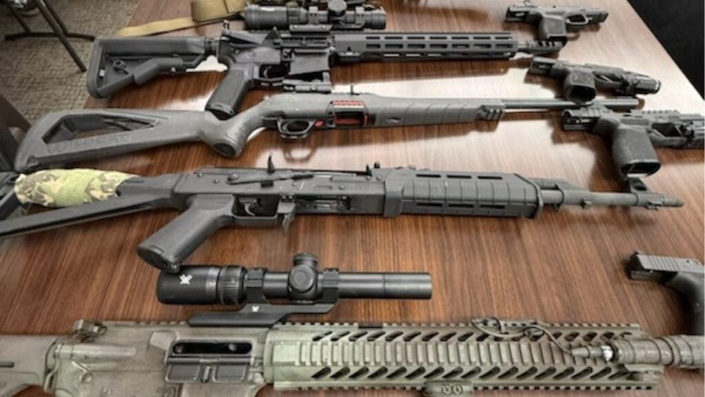 Guns seized during a Thursday, May 28, 2026, operation. (Fresno County SO) 