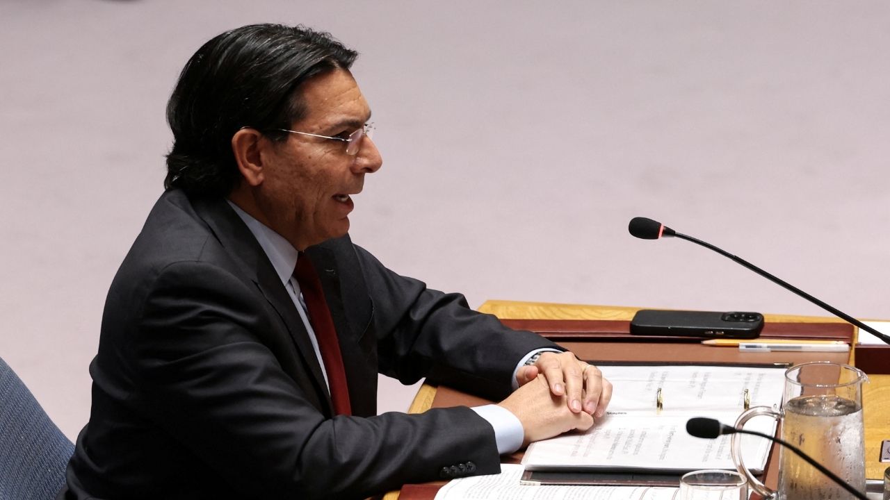 Israel's Permanent Representative to the United Nations Danny Danon addresses members of the United Nations Security Council on resolutions on the situation in Iran and the Middle East at U.N. headquarters in New York City, U.S., March 11, 2026. (Reuters/Shannon Stapleton)