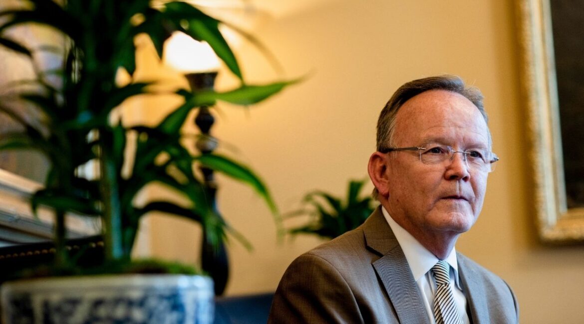 J. Stuart Adams, president of the Utah State Senate, in his office at the State Capitol in Salt Lake City, Feb. 7, 2020. Adams, who championed a huge data center beside the Great Salt Lake was defeated in his Republican primary on Tuesday night, June 23, 2026, one of the most high-profile signs of the voter backlash to data center projects. (Niki Chan Wylie/The New York Times)